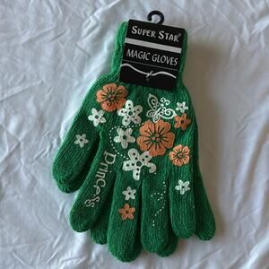 Superstar magic gloves green flowered princess